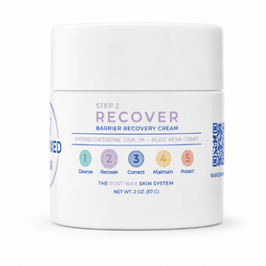 Barrier Recovery Cream with Hydrocortisone 1% and Aloe Vera Step 2 Recover post-wax skincare cream for freshly waxed skin