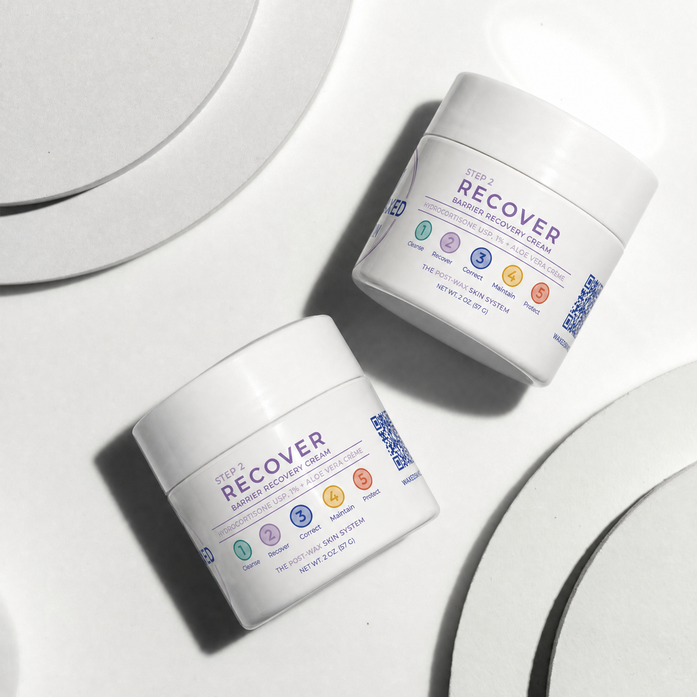 Barrier Recovery Cream with Hydrocortisone 1% and Aloe Vera Step 2 Recover post-wax skincare cream for freshly waxed skin